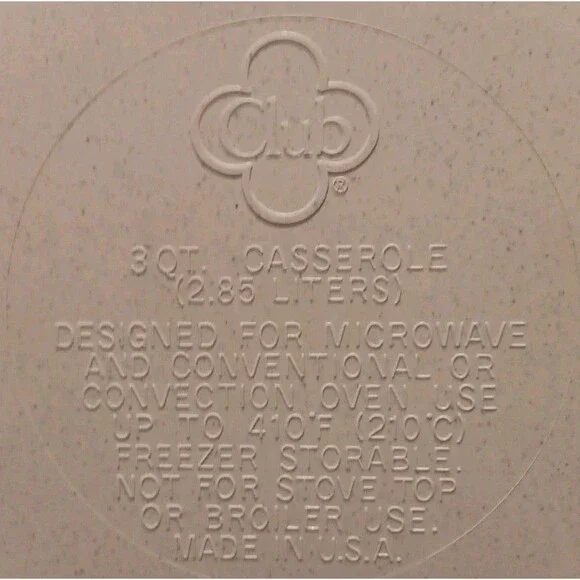 Rare Vintage Club 3 Quart Casserole Dish Microwavable Littonware Style USA Made - Picture 6 of 6